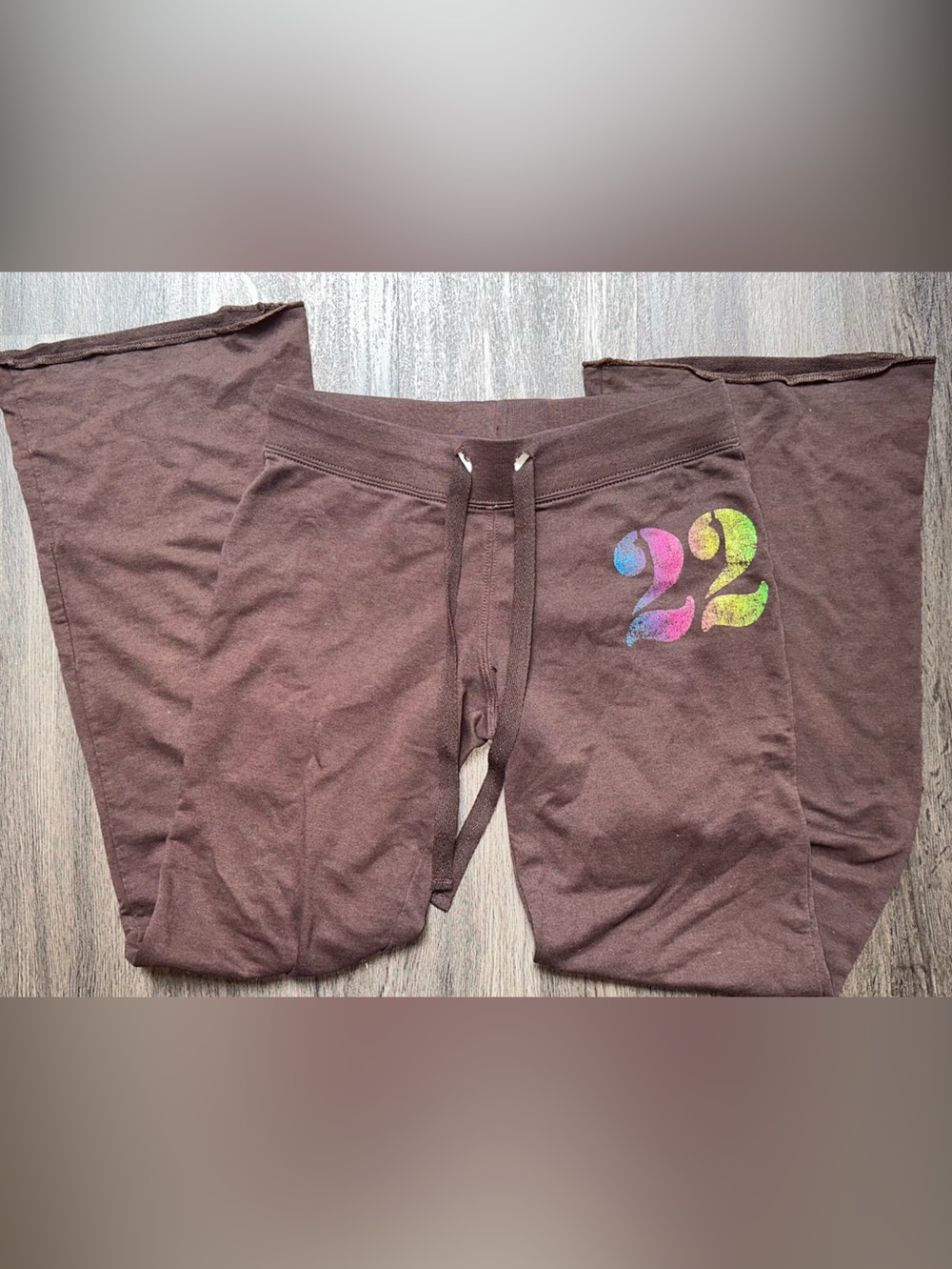 Rue21 Brown Flare Y2K Sweatpants with Drawstring - Medium